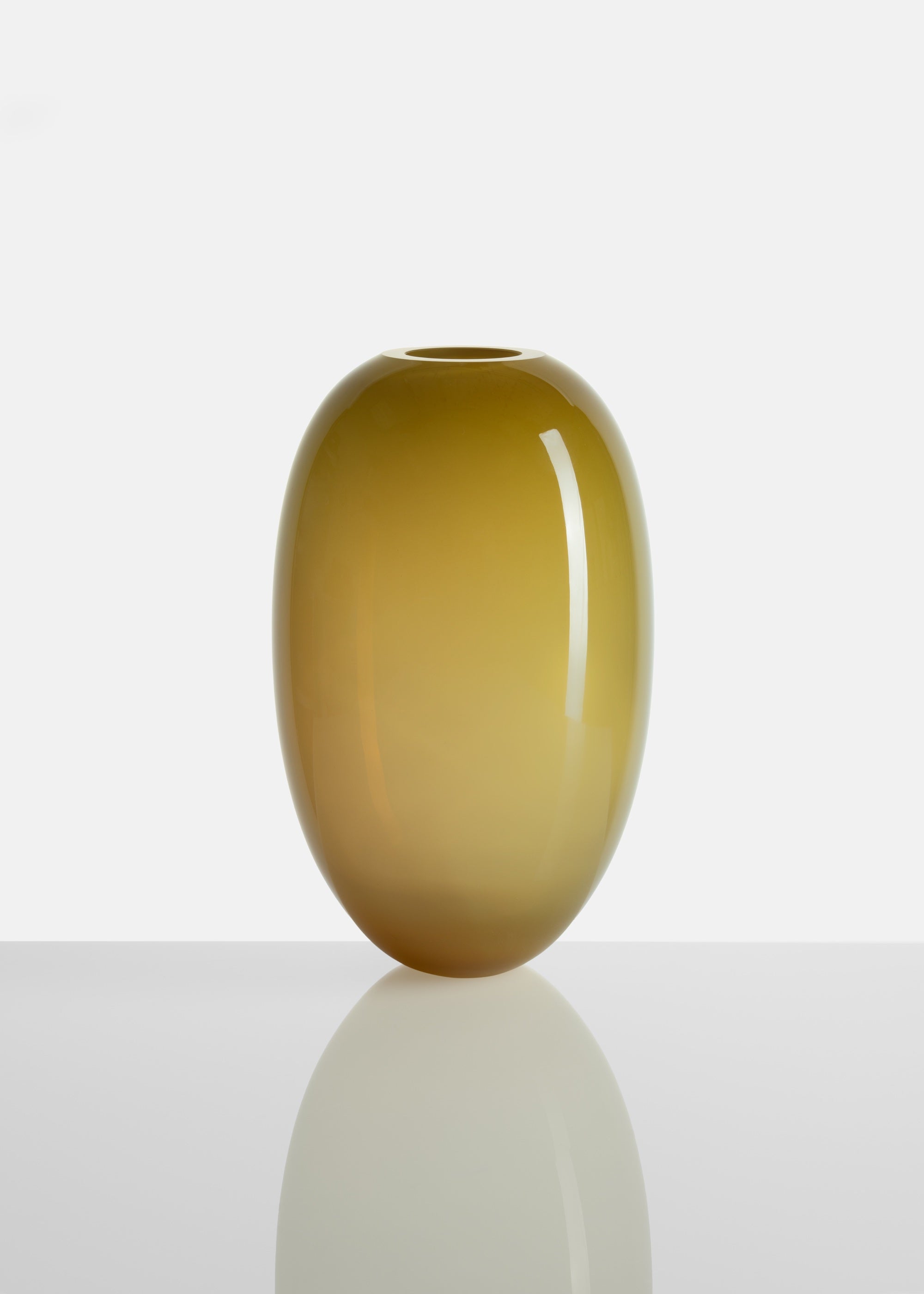 ELLIPSE VASE 01 GLASS OLIVE