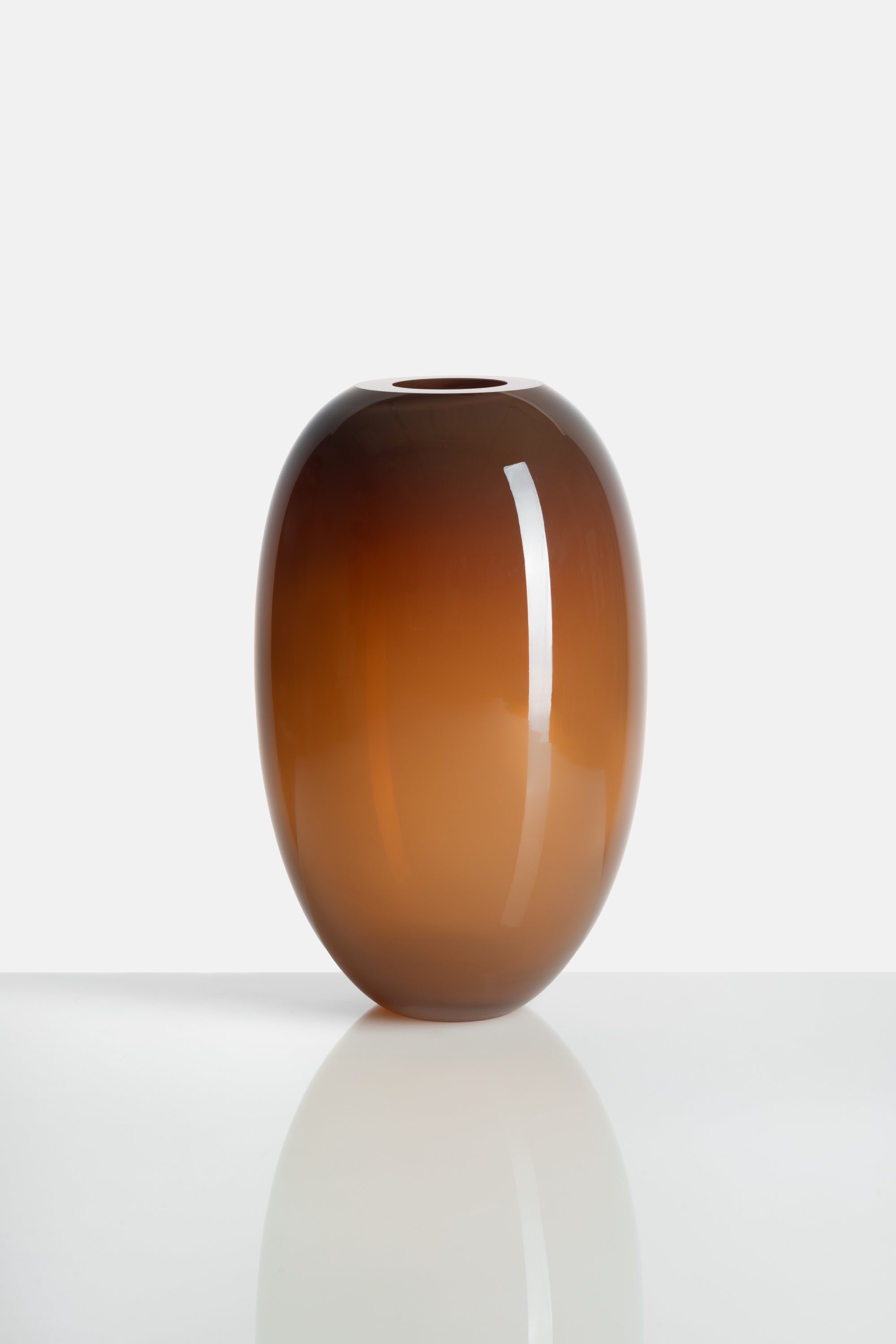ELLIPSE VASE 01 GLASS TOFFEE